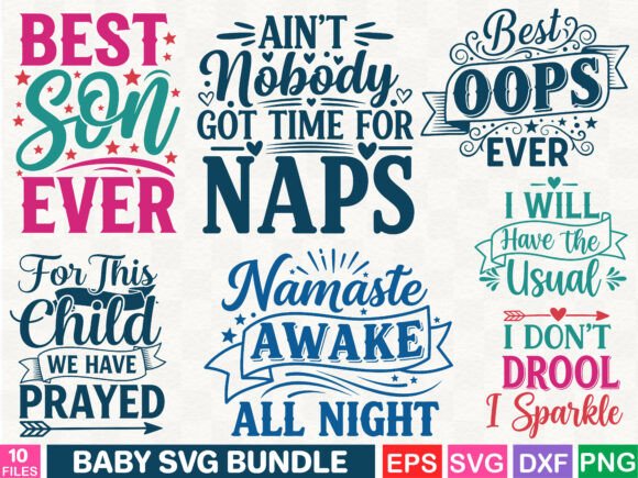 A Modern Baby SVG Bundle for Editorial Graphics & T-Shirt Designs