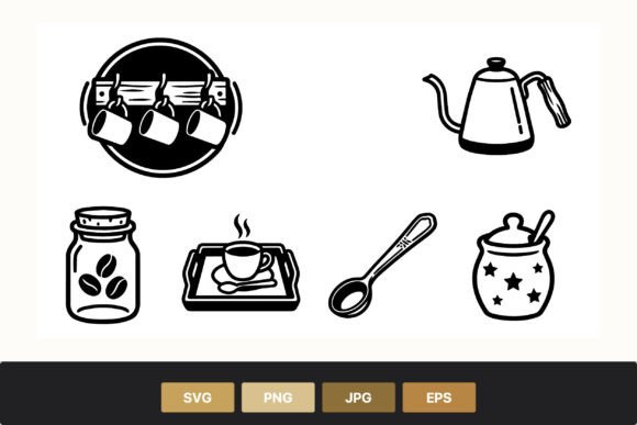 A Modern Coffee Icon Set for Graphic Design Projects