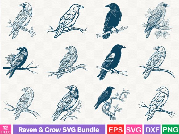 A Raven Crow Graphic for Modern Brand Identity