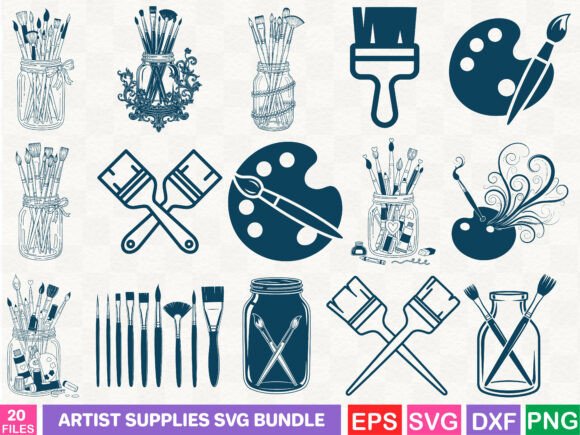 A Review of the Artist Supplies SVG Bundle for Graphics and Illustrations