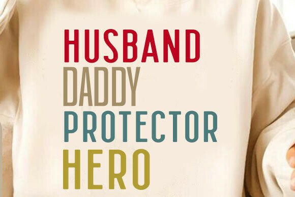 A T-Shirt Graphic Celebrating Dad as Protector and Hero