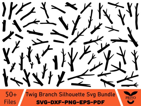 A Twig Branch Silhouette Bundle for Elegant Branding