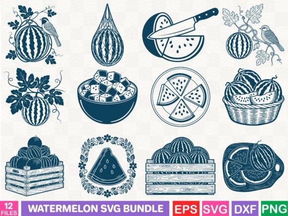 A Watermelon SVG Bundle for Editorial Graphics