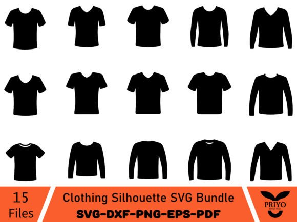 Clothing Silhouette Bundle: Graphics for Elegant Illustrations