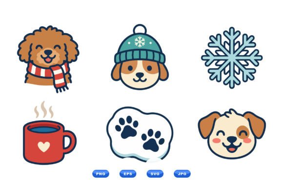 Cozy Winter Dog SVG Graphics: Perfect Illustrations for Publishers