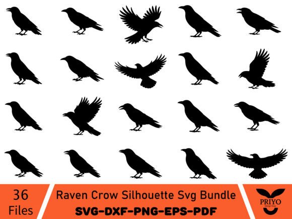 Evaluating the Raven Crow Silhouette SVG Bundle for Branding