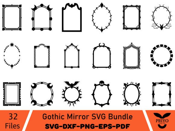 Gothic Mirror Graphics: Elegance for Local Brands