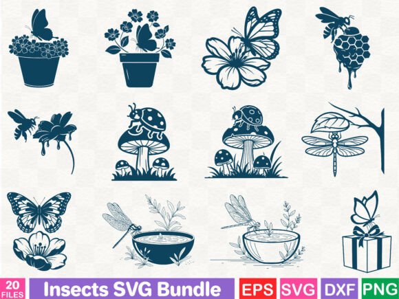Insects SVG Bundle: Graphics & Illustrations for Crafters