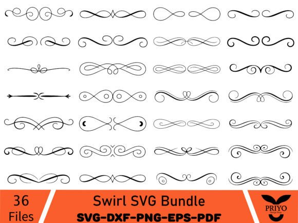 Swirl SVG Bundle for Real-World Embroidery