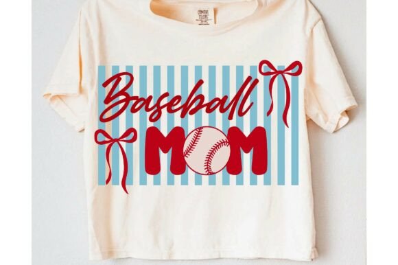 The Baseball Mom Coquette Bow for Branding & T-Shirt Graphics